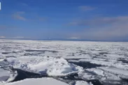 宿からのオホーツク海流氷