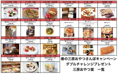 ダブルチャレンジプレゼント：三原おやつ賞一覧