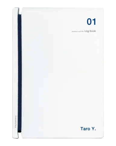 Log book名入れサンプル(白×ネイビー)