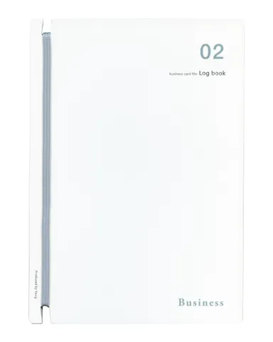 Log book名入れサンプル(白×グレー)