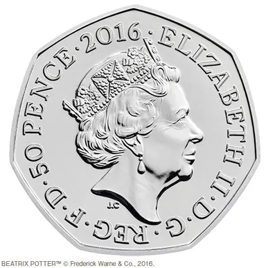 50ペンス白銅貨表面