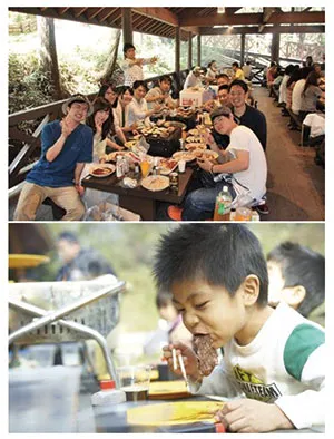 バーベキュー場　利用時の様子