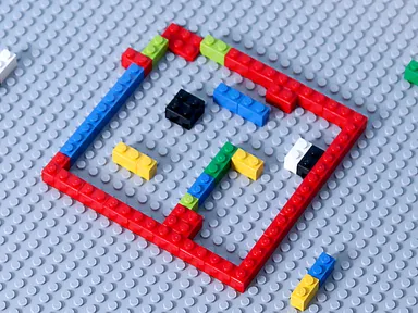 おもちゃのブロックで間取りを作成