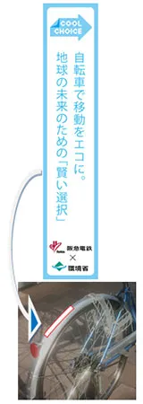 自転車貼付用ステッカー(W20×H100mm)