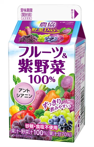 『農協 野菜Days フルーツ＆紫野菜 100％』 500ml
