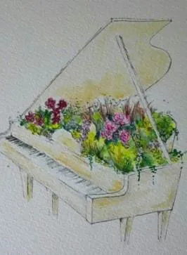 特別コーナー「花と自動演奏ピアノ鑑賞」（イメージ）