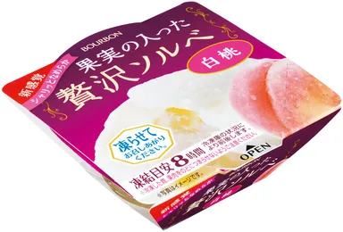 果実の入った贅沢ソルベ白桃 3