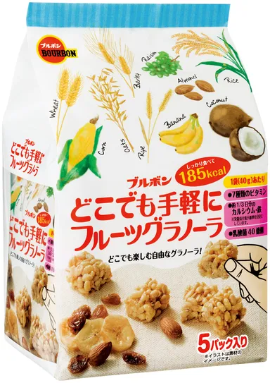 どこでも手軽にフルーツグラノーラ5袋入