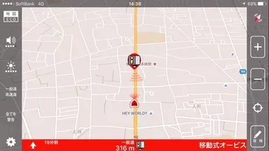 早耳ドライブ地図画面