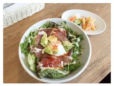 ポキ丼　ハワイ風マグロ漬け丼