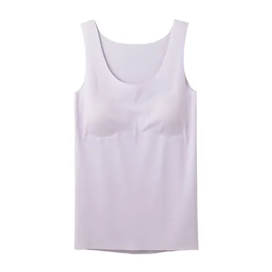 KIREILABO　完全無縫製　ムレにくい綿混ラン型インナー（カップ付）