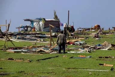 災害発生数日後の被災地 2