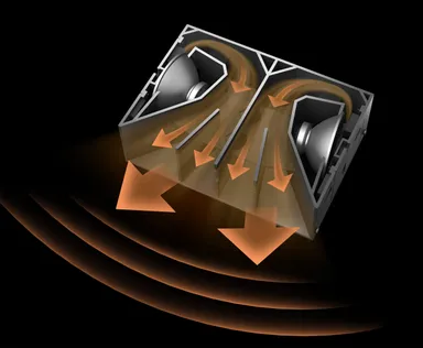 ホーンローデッドキャビネット構造