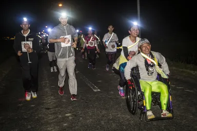 車いすランナー(Jason Halayko for Wings for Life World Run)