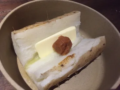 長芋の丸太蒸し