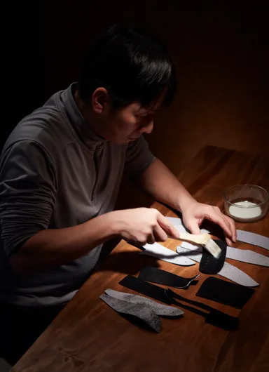 革の裏面までオイルコーティング