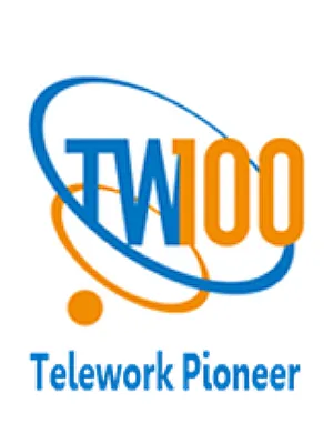 「テレワーク先駆者百選」ロゴ