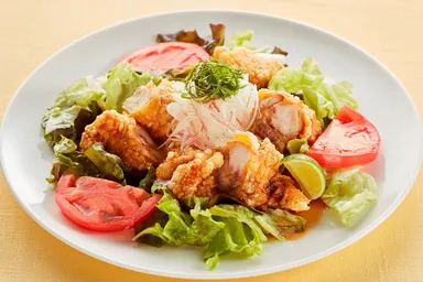 阿波尾鶏のやわらか衣揚げすだち風味の甘酢ソース