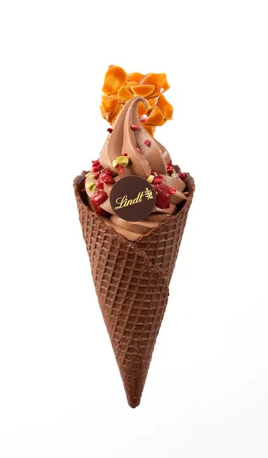ソフトクリーム ショコラ フランボワーズ (ダーク ワッフルコーン)
