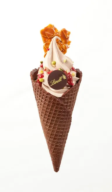 ソフトクリーム ショコラ フランボワーズ (ミルク ワッフルコーン)