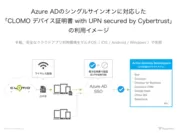 Azure ADのSSOに対応したCLOMO デバイス証明書 with UPN secured by Cybertrust利用イメージ
