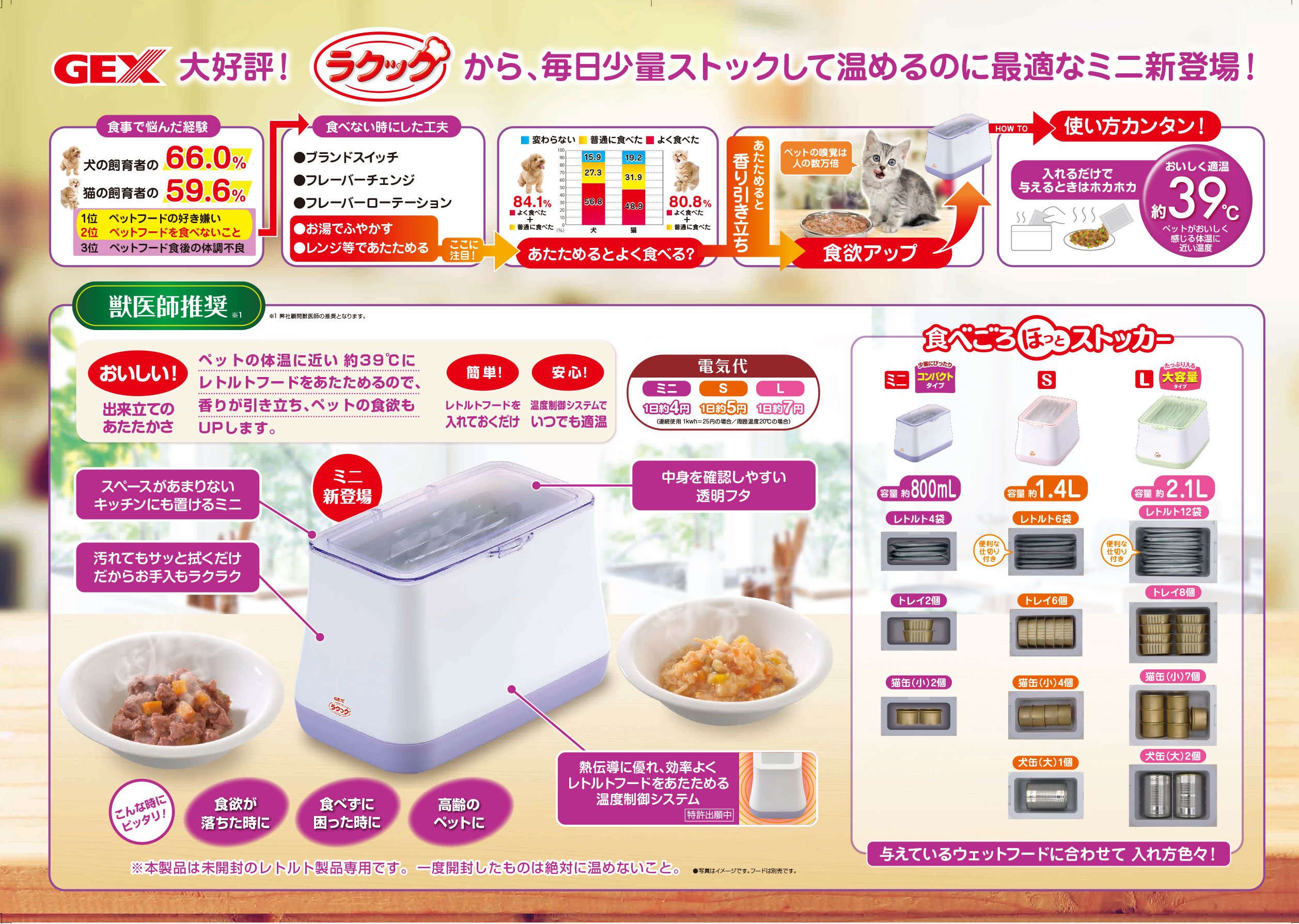 温かい食事をペットにも” 『ラクック 食べごろほっとストッカー』に少量ストックに便利なミニ新登場!発売記念 製品モニター募集キャンペーンも開始| ジェックス株式会社のプレスリリース 温かい食事をペットにも” 『ラクック 食べごろほっとストッカー』に少量ストックに便利なミニ新登場!発売記念 製品モニター募集キャンペーンも開始| ジェックス株式会社のプレスリリース