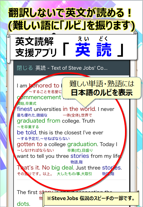 英語学習やビジネスにも使える 海外サイトや英文メールをスマホで一発変換 訳語付きで英文が読めるアプリ 英読 4 25提供開始 実用語学力養成ベンチャーflipのプレスリリース