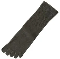 つま先銀AG+5本指ハイソックス