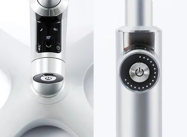 使いやすい位置に配置された操作部と見やすい風量表示インジケーター