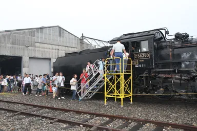 SL運転台見学の様子