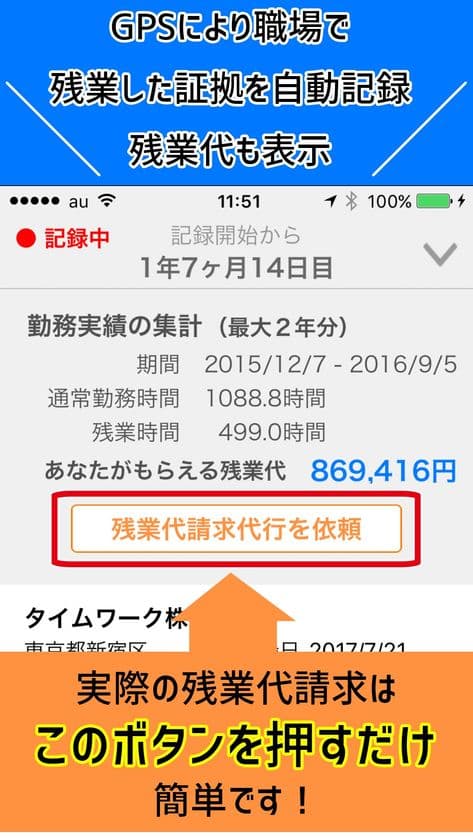 ブラック企業の問題に取り組む“弁護士向け”の残業証明アプリ
残業代の請求代行を行う弁護士を募集
初期費用・月額固定料が無料になるキャンペーンを実施